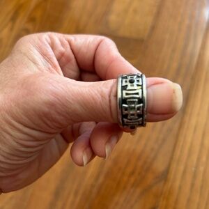 Stainless Steel Cross / Rhinestone Men's ring